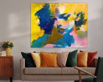 Ausdrucksstarkes Frauenporträt von Wunderbare Kunst
