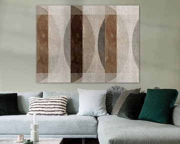 Modern Scandinavian Bauhaus Abstraction Organic Earthy