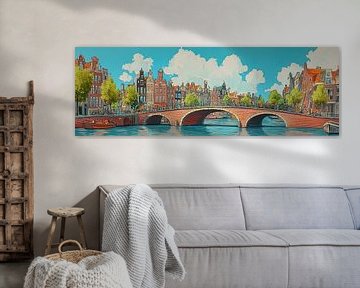 Painting Amsterdam modern by Abstract Painting