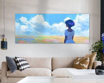 Schilderij van I ❤ Bloemen