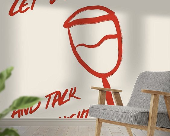 Voorbeeld van het werk in een kamer