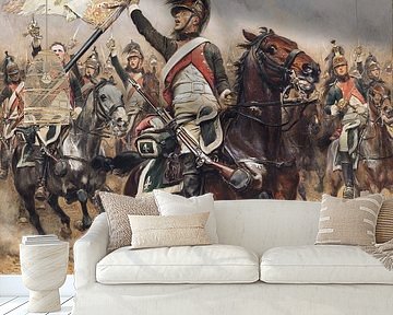 Édouard Detaille, De trofee, de 4e Dragoons keren terug van een charge, 1898