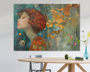 Geometric Slumber van Abstract Schilderij