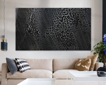 Modern surrealisme Abstractie met organische textuur in grijs van Mad Dog Art