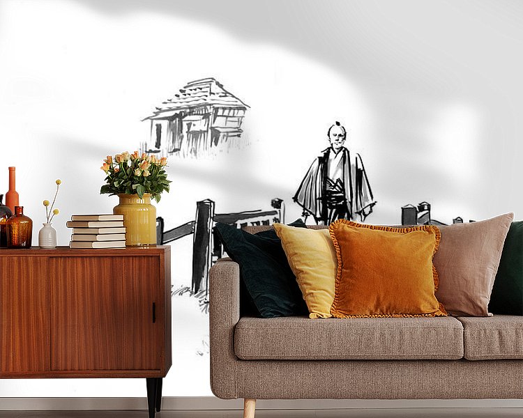 Voorbeeld van het werk in een kamer