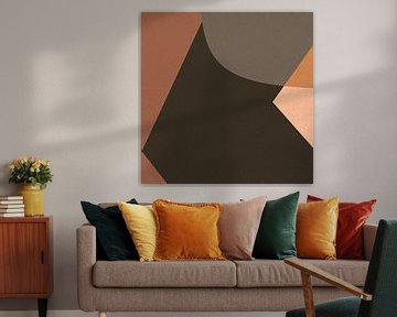 Organische en geometrische abstracte vormen nr. 1 van Dina Dankers