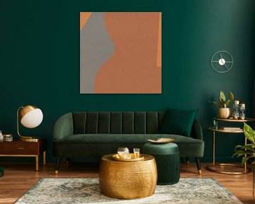 Organische en geometrische abstracte vormen nr. 9 van Dina Dankers