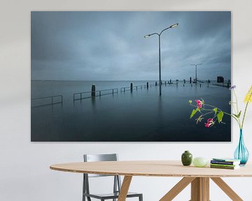 Hoog water in West-Terschelling van Raoul Baart