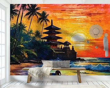 Zonsondergang op het eiland Bali