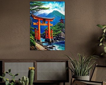 Porte Torii japonaise Paysage sur MIROKKU
