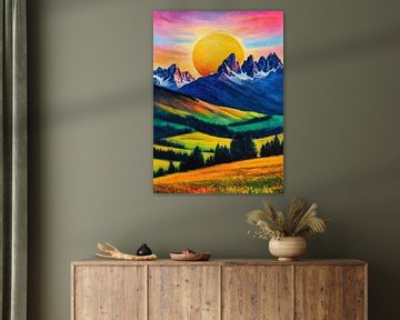 Coucher de soleil sur les Dolomites italiennes sur MIROKKU