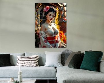 Femme geisha moderne japonaise sur Egon Zitter