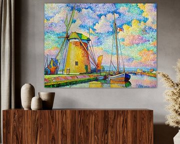 Westland with mill and ship by Hans Levendig (lev&dig fotografie)
