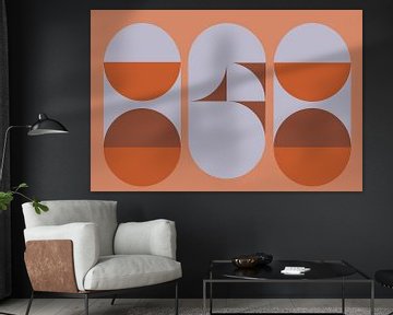 Moderne abstractie in organische vormen en aardse kleuren van Mad Dog Art
