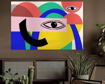 Moderne abstractie met organische vormen Surrealistische stijl van Mad Dog Art