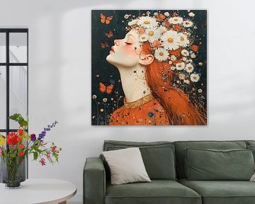 Flowers Woman by Eye catching paintings