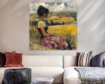 Serene Sights van Abstract Schilderij