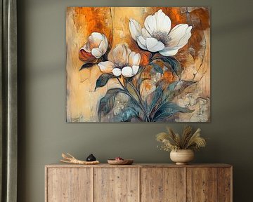 Flowers Orange | Elegant Dance of Decay by Wonderful Art