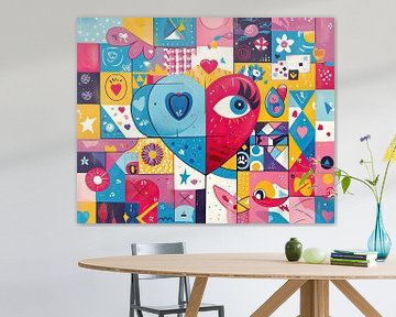 Kleurrijk hart van OMG Art