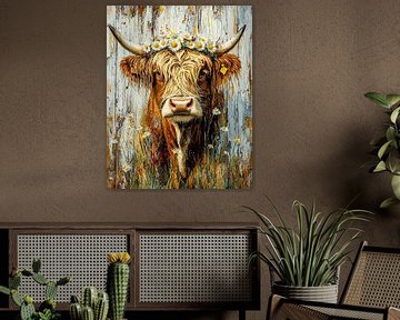 Koeienflair - zomerglamour & kleurenmagie van Klaus Tesching - Art-AI