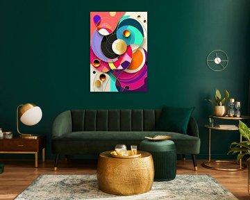 Abstract kleurrijk schilderij in Pop-Art stijl van Studio Pieternel