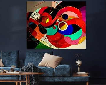 Abstract, Modern en Kleurrijk schilderij van Studio Pieternel
