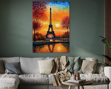 Eiffeltoren zonsondergang van MIROKKU