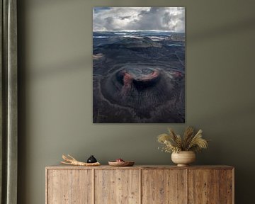 A black volcano in Iceland