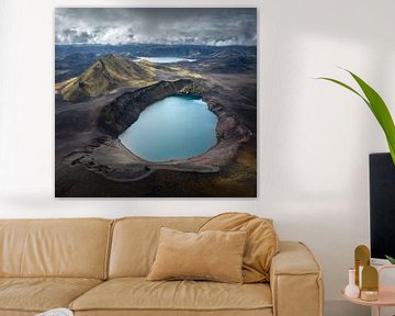 A lake in a crater