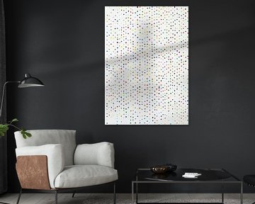 Dots White Confetti Abstract Colourful Minimalist
