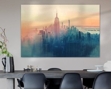 Manhattan in Droomlicht van Thea