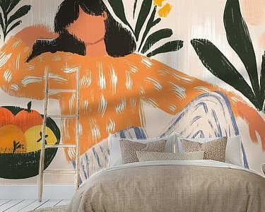 Voorbeeld van het werk in een kamer