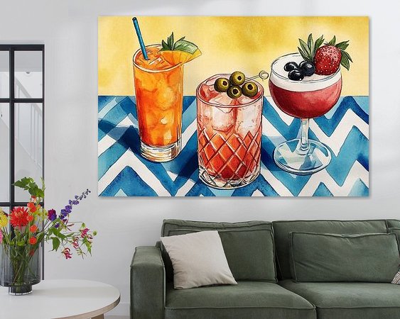 Voorbeeld van het werk in een kamer