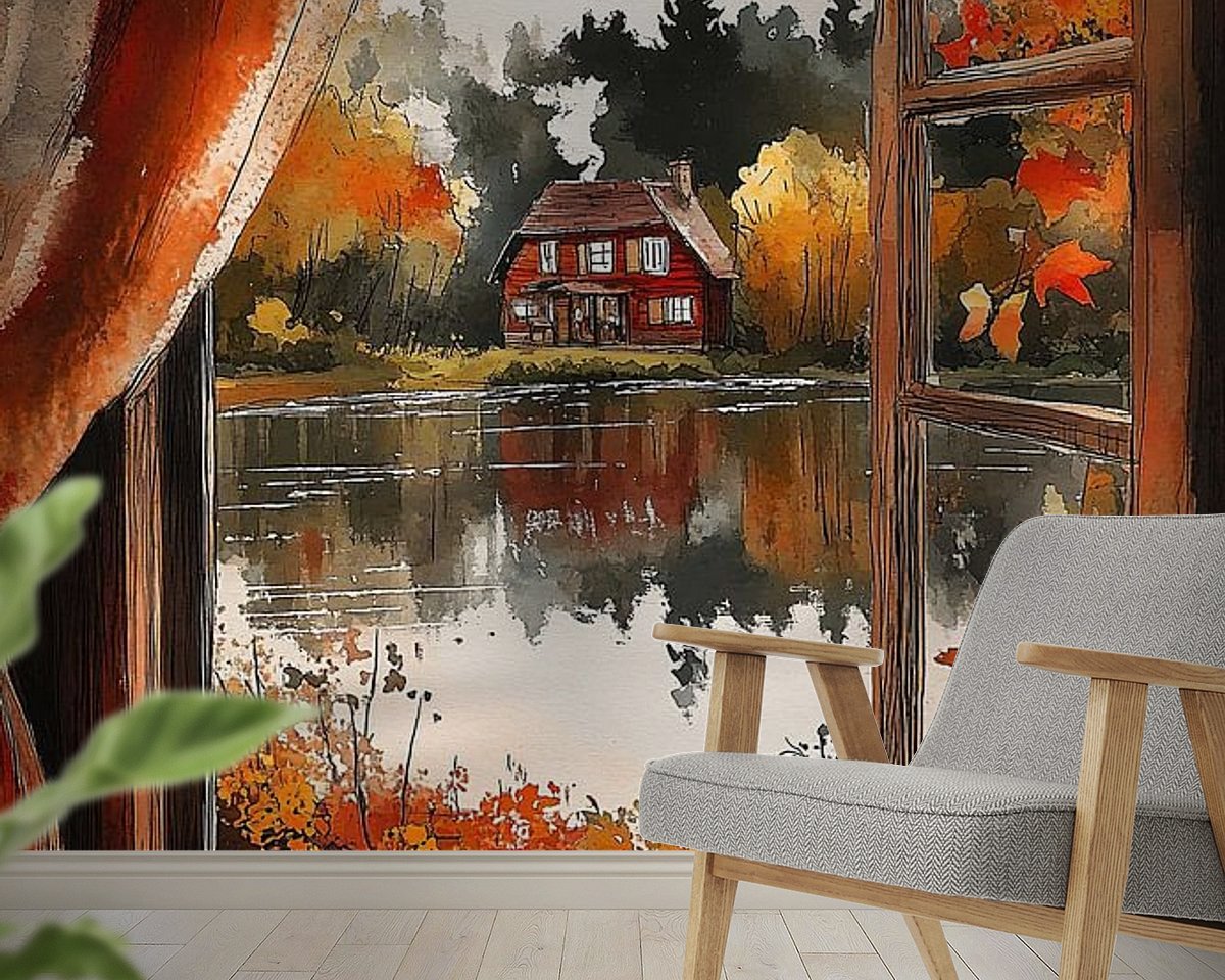 Voorbeeld van het werk in een kamer
