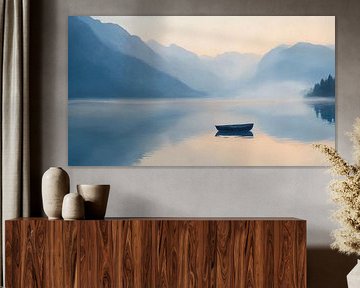 Einsames Boot im Nebel von Studio BB