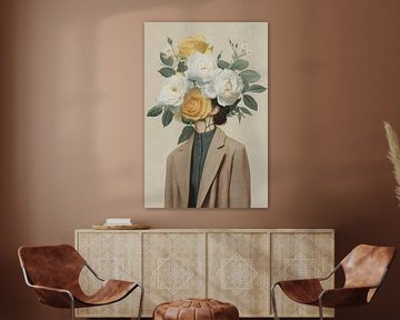 Bloeiende Gedachten in Beige van Studio BB