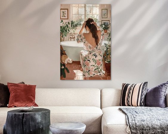 Voorbeeld van het werk in een kamer