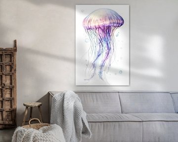 Méduse à l'aquarelle n°1