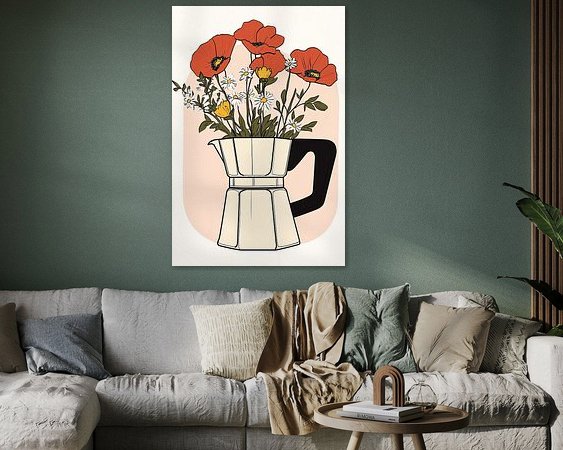 Voorbeeld van het werk in een kamer