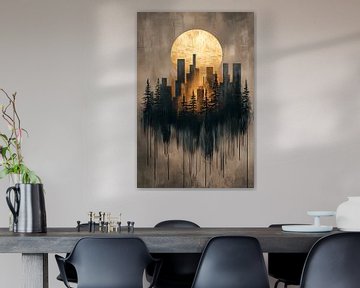 Japandi Stads Silhouette van Studio Ypie