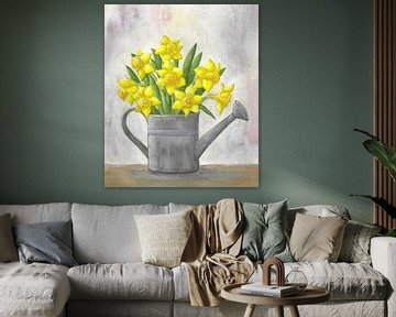 Narcissen in gieter van Sandra Steinke