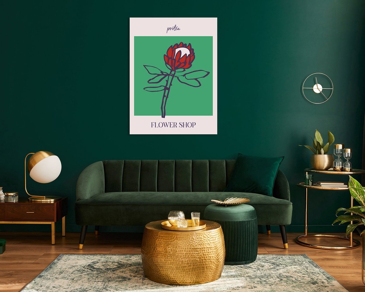 Voorbeeld van het werk in een kamer