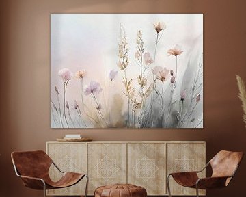 Quiet painting: Wild flowers and grasses on the verge by Studio Pieternel