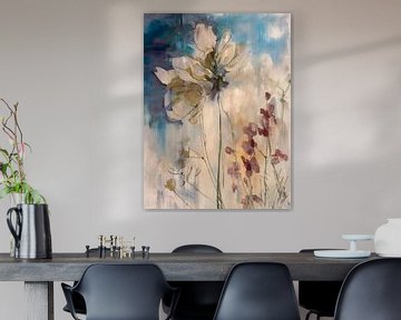 Moderne botanische Malerei: Blumen am Straßenrand von Studio Pieternel