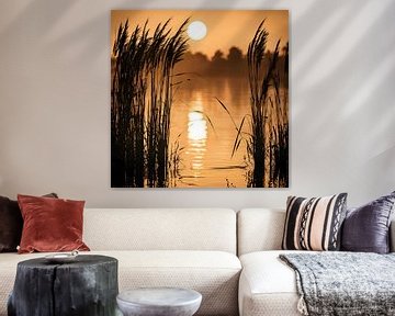 Zonsondergang aan het Water van FoXo Art