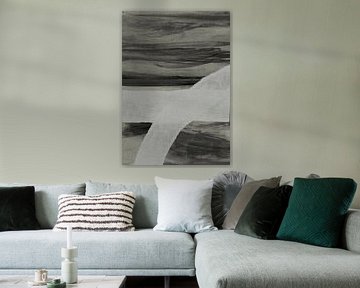 Solitude. Minimalist abstract in black and white. by Dina Dankers
