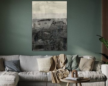 Abstract botanisch. Minimalistische kunst in neutrale kleuren. van Dina Dankers