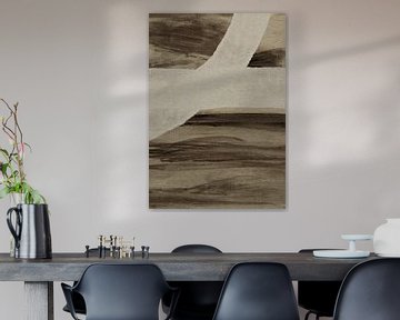 Einsamkeit. Minimalistische Abstraktion in Erdtönen. von Dina Dankers