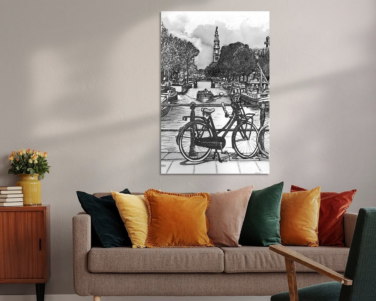 Voorbeeld van het werk in een kamer