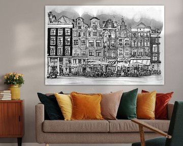 Nieuwmarkt De Wallen Amsterdam Nederland van Hendrik-Jan Kornelis